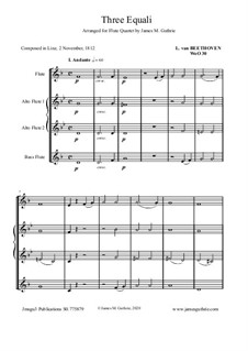 Three Equale, WoO 30: Для квартета флейт by Людвиг ван Бетховен