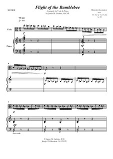 Полет шмеля: For Viola & Piano by Николай Римский-Корсаков