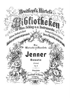 Соната для кларнета и фортепиано, Op.5: Партитура by Gustav Jenner