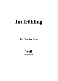 Тетрадь II: No.13 Im frühling, for Flute and Piano by Хуго Вольф