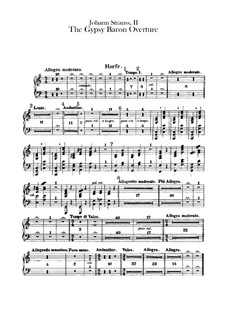 Цыганский барон: Увертюра – партия арфы by Иоганн Штраус (младший)