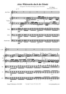 Widerstehe doch der Sünde, BWV 54: For alto flute and strings by Иоганн Себастьян Бах