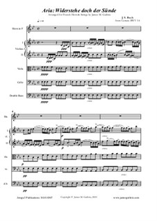 Widerstehe doch der Sünde, BWV 54: For french horn and strings by Иоганн Себастьян Бах