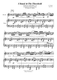 Ich steh mit einem Fuss im Grabe, BWV 156: No.1 I Stand At The Threshold for Piccolo & Piano by Иоганн Себастьян Бах