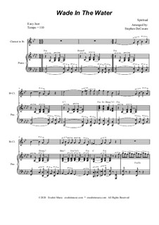 Wade in the Water: For Bb-Clarinet solo and Piano by folklore