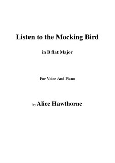 Listen to the Mocking Bird: B flat Major by Richard Milburn