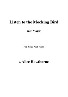 Listen to the Mocking Bird: E Major by Richard Milburn