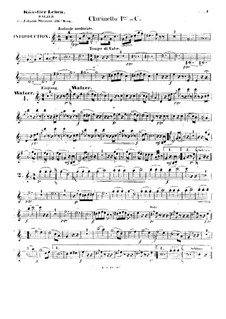 Жизнь артиста, Op.316: Партия первого кларнета by Иоганн Штраус (младший)