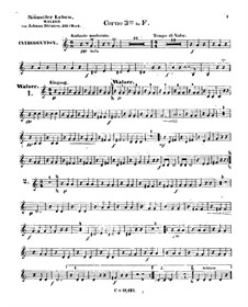 Жизнь артиста, Op.316: Партия третьей валторны by Иоганн Штраус (младший)