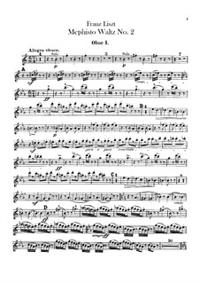Вальс No.2 ми-бемоль мажор для оркестра, S.111: Партии I-II гобоев by Франц Лист