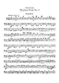Вальс No.2 ми-бемоль мажор для оркестра, S.111: Партии I-II фаготов by Франц Лист