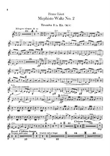 Вальс No.2 ми-бемоль мажор для оркестра, S.111: Партии I-II труб by Франц Лист