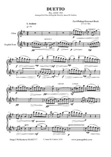 Duetto, Wq.140: For Oboe & English Horn by Карл Филипп Эммануил Бах