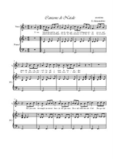 Canzone di Natale: Для голоса и фортепиано by folklore