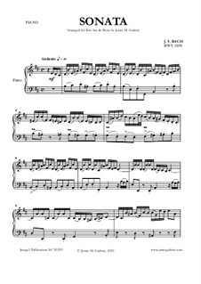 Соната для флейты и клавесина No.1 си минор, BWV 1030: For Baritone Sax and Piano by Иоганн Себастьян Бах