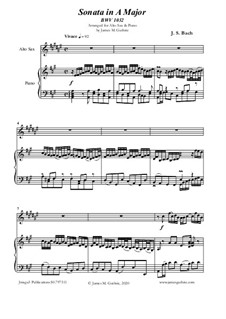 Соната для флейты и клавесина No.3 ля мажор, BWV 1032: Version for Alto Sax and Piano by Иоганн Себастьян Бах