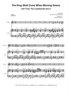 The King Shall Come (with 'Come, Thou Long-Expected Jesus'): For Flute or Violin solo and Piano by folklore, Rowland Huw Prichard