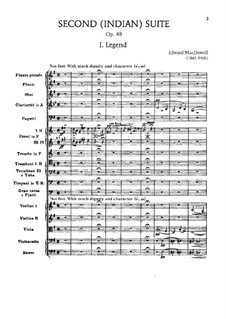 Сюита для оркестра No.2 'Indian', Op.48: Часть I 'Легенда' by Эдвард Макдоуэлл