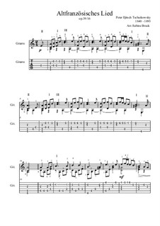 No.16 Старинная французская песенка: For guitar by Петр Чайковский