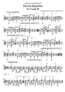 Одиннадцать новых багателей для фортепиано, Op.119: Bagatellen Nr.9 und 10 by Людвиг ван Бетховен