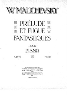 Прелюдия и фуга, Op.16: Для фортепиано by Витольд Малишевский