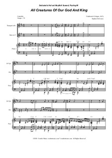 All Creatures of Our God and King: Duet for Bb-Trumpet and French Horn by folklore