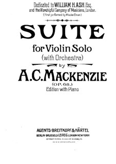 Сюита для скрипки и фортепиано, Op.68: Партитура by Александр Макензи