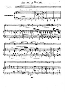 Концертное аллегро, Op.15: Партитура для скрипки и фортепиано by Антонио Бадзини