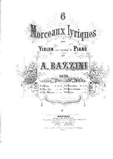 Шесть лирических пьес. Bavardage, Op.35 No.4: Партия скрипки by Антонио Бадзини