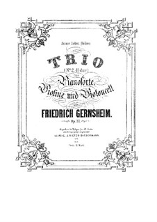 Фортепианное трио No.2 си мажор, Op.37: Фортепианное трио No.2 си мажор by Фридрих Гернсхайм