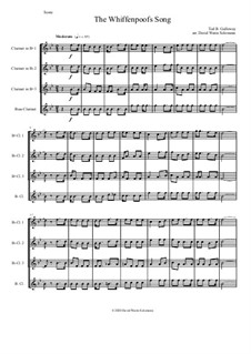The Whiffenpoof Song (Baa! Baa! Baa!): For clarinet quartet by Tod Buchanan Galloway