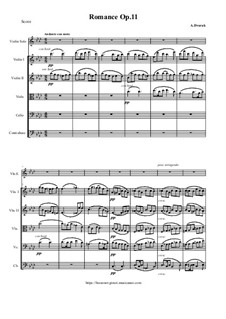 Романс фа минор, B.39 Op.11: Партитура, Партии by Антонин Дворжак