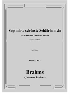 No.1-7: No.1 Sagt mir, o schonste Schafrin mein (A Major) by Иоганнес Брамс