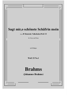No.1-7: No.1 Sagt mir, o schonste Schafrin mein (B Major) by Иоганнес Брамс