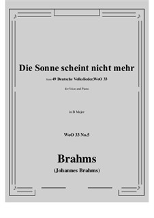 No.1-7: No.5 Die Sonne scheint nicht mehr (B Major) by Иоганнес Брамс
