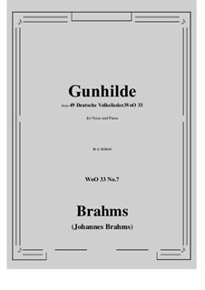 No.1-7: No.7 Gunhilde (e minor) by Иоганнес Брамс
