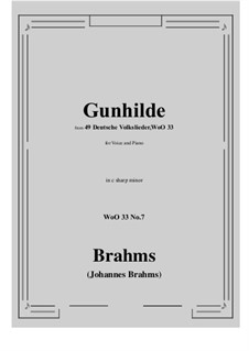 No.1-7: No.7 Gunhilde (c sharp minor) by Иоганнес Брамс