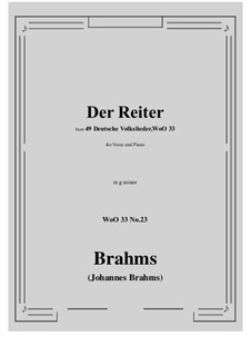 No.22-28: No.23 Der Reiter (g minor) by Иоганнес Брамс