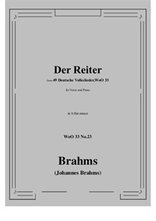 No.22-28: No.23 Der Reiter (b flat minor) by Иоганнес Брамс