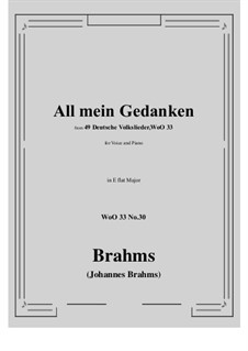 No.29-35: No.30 All mein Gedanken (E flat Major) by Иоганнес Брамс