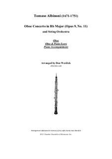 Concerto No.11 in B Flat Major: Сольная партия by Томазо Альбинони
