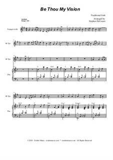 Two instruments version: For Bb-trumpet and piano by folklore