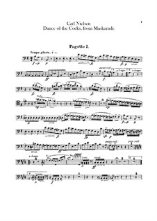 Маскарад, FS 39: Dance of the Cocks – bassoons I-II parts by Карл Нильсен