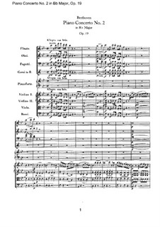 Концерт для фортепиано с оркестром No.2, Op.19: Партитура by Людвиг ван Бетховен