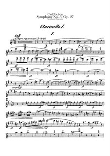 Симфония No.3 'Экспансивная', FS 60 Op.27: Партии кларнетов I-III by Карл Нильсен