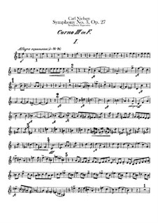 Симфония No.3 'Экспансивная', FS 60 Op.27: Партии третьей и четвертой валторн by Карл Нильсен
