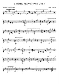 Some Day My Prince Will Come (from Snow White and The Seven Dwarfs): Для гитары by Frank Churchill
