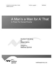 A Man's a Man for A' That: A Man's a Man for A' That by Robert Burns