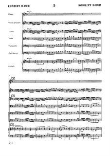 Бранденбургский концерт No.5 ре мажор, BWV 1050: Партитура by Иоганн Себастьян Бах