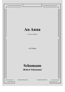 An Anna: D Major by Роберт Шуман